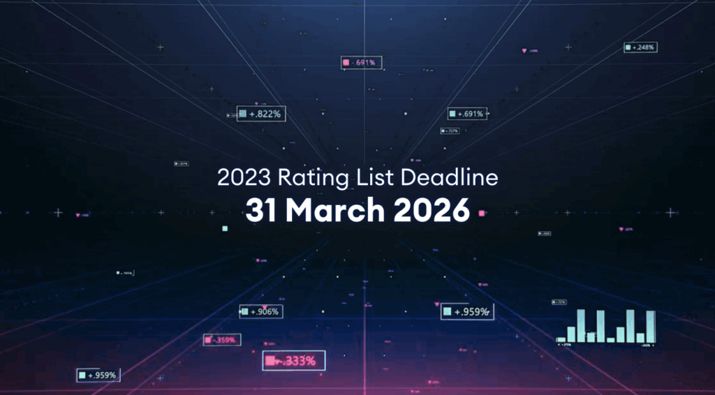 2023 Rating List Deadline: 31 Mar 26